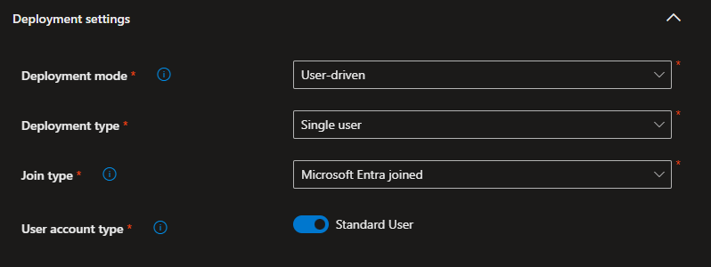 Naming the device preparation policy